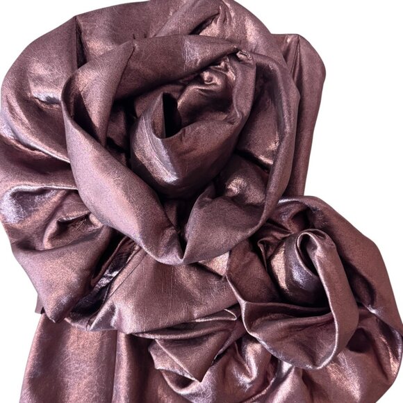 NWT ZARA METALLIC BRONZE ROSE GLAM MINI DRESS GORGEOUS BODYCON COCKTAILS MEDIUM - Picture 6 of 10